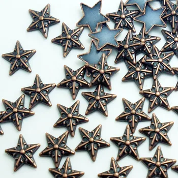 

SINUAN Rivets For Bags Hot-Fix Spike Studs Five-Point Star Decorative Rivets 15Mm Punk Spikes Plating Close-End Studs For Shoes