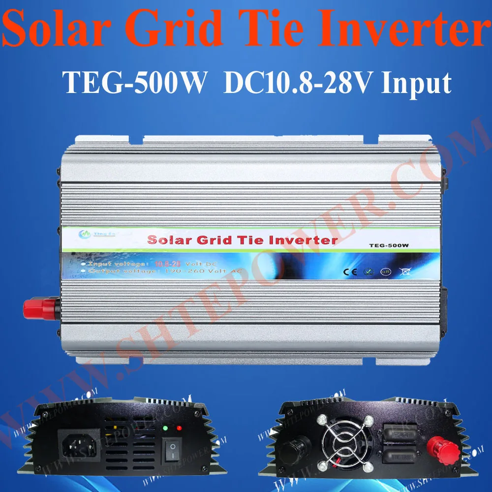 

500watt on grid tie solar inverter, grid connect solar inverter 12v dc to 220v ac inverter, solar grid tie inverter