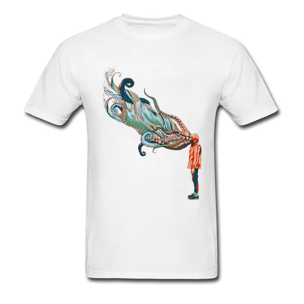 

Octopus In Me O Neck T-Shirt Mens Novelty Tops Tees The Black Friday Ahegao Hot Sale Men's Cotton Fabric Crazy T-Shirt Family