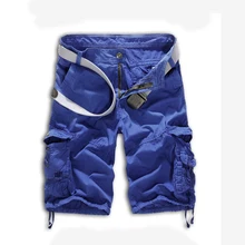 Новинка мужские свободные повседневные шорты Карго короткие штаны камуфляжные военные Летние Стильные до колен Большие размеры 8 цветов короткие без пояса