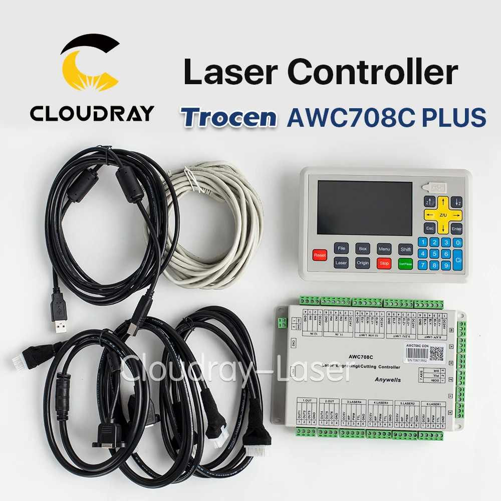 

Cloudray Trocen Anywells AWC708C PLUS Co2 Laser Controller System for Laser Cutter Engraver Replace AWC608C