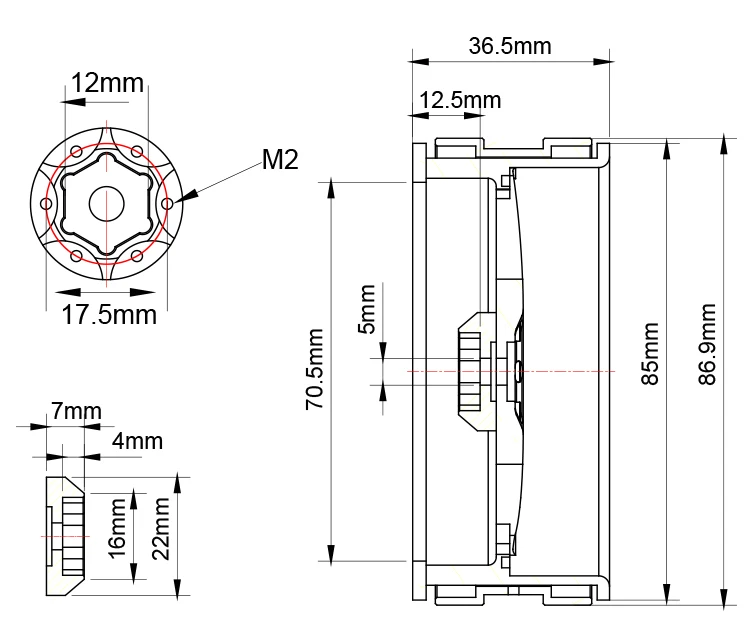 4 шт. D1RC 3,2 дюймов RC1: 10 1:8 Рок Гусеничный Beadlock обод колеса для Traxxas TRX-4 TRX4 RC4WD D90 D110 TF2 осевой SCX10 90046