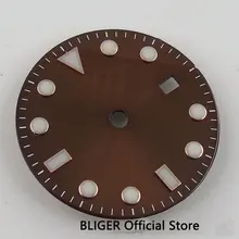 BLIGER 28,5 мм Кофе стерильные окно с датой набора циферблат подходит для MIYOTA 8215 Минчжу 2813 4813 автоматический механизм D11