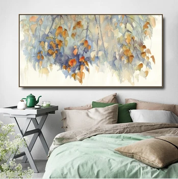 

Maple leaves Poster Watercolor Wall Art Print Canvas Painting Living Room House Wall Decor Art Modern Home Decoration Picture