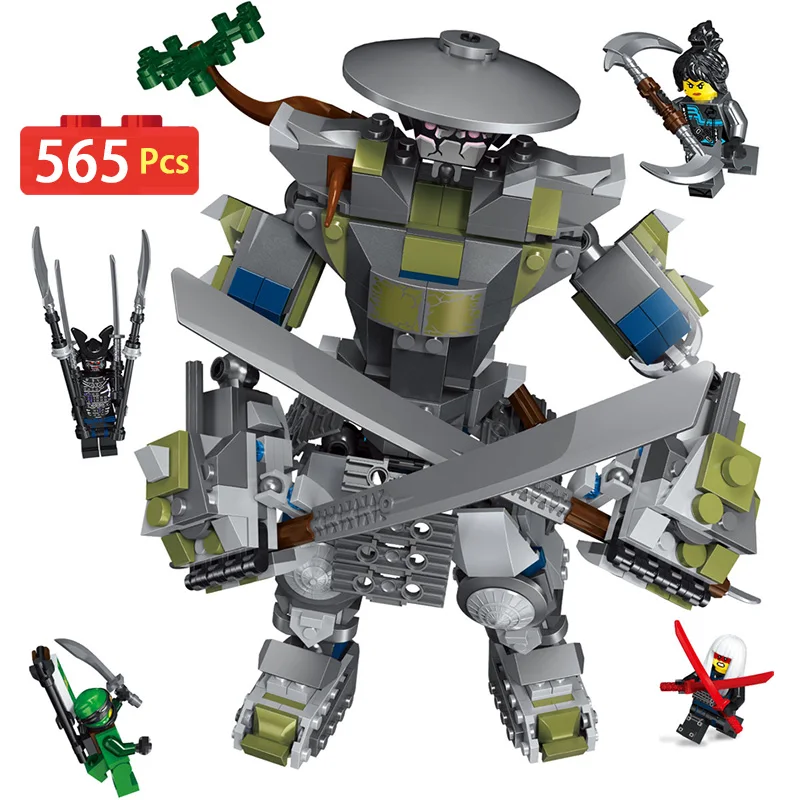 

Ninjagoed Movies Blocks Compatible legoINGLY Building Blocks Oni Titan Warrior Mech Mini Action Figures Weapon Child Toys