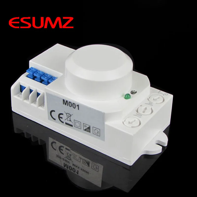 

Free shipping 220-240V PIR switch module smart optical tunable microwave radar motion sensor Ceiling Recessed Wall