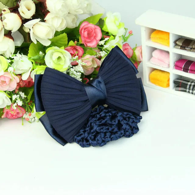Buy Fashion Professional head net flower bow hair nets