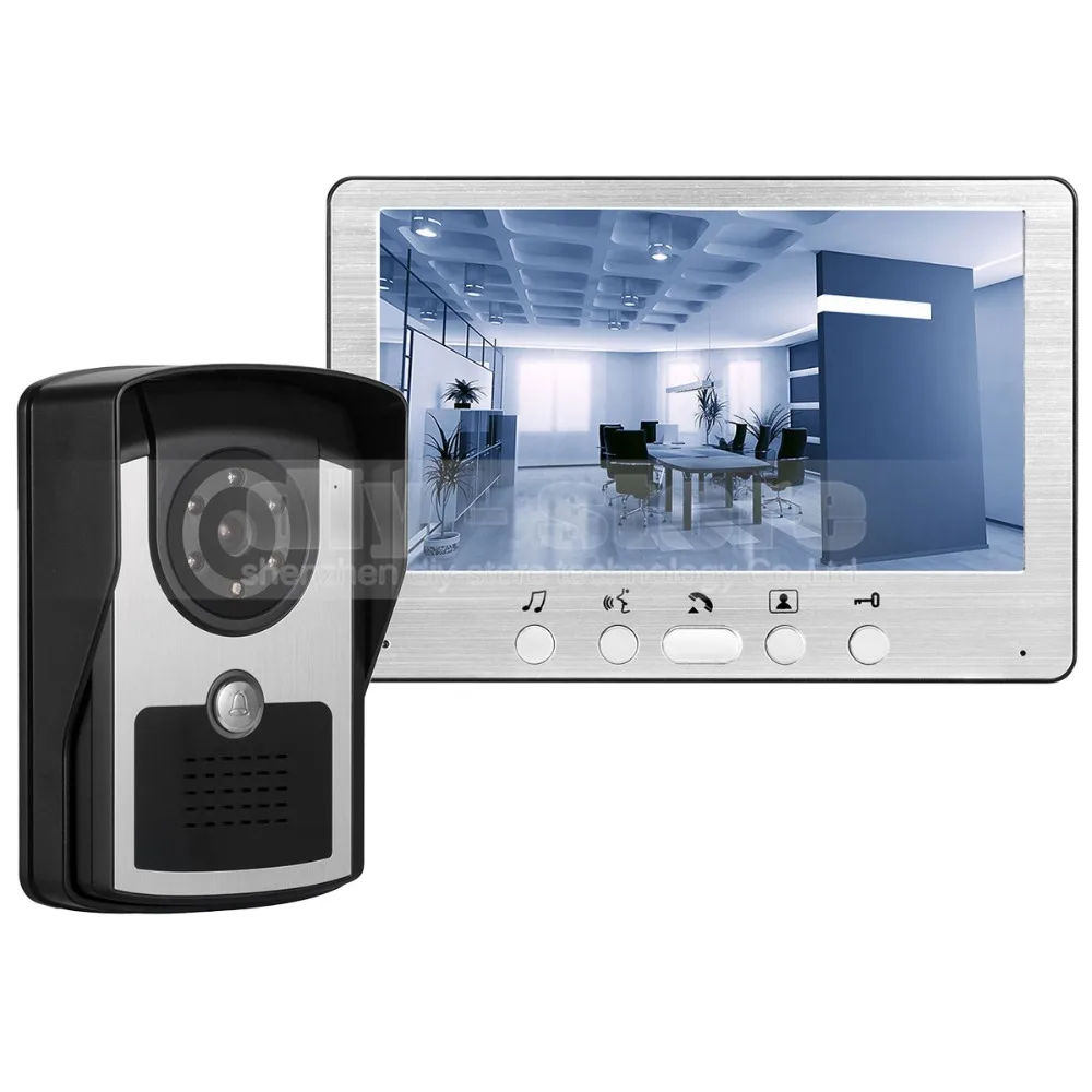 

DIYSECUR New 7 inch Wired Video Door Phone Doorbell Video Intercom Home Security System