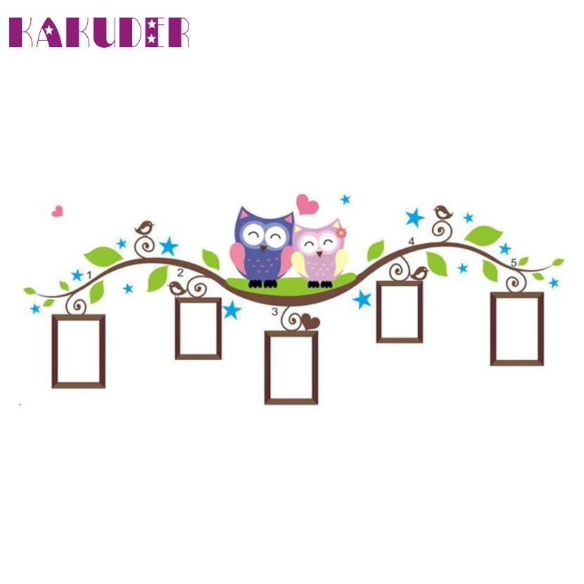 Наклейки на стену Zero Couple Owl Family виниловые наклейки для детской комнаты|sticker remover|baby