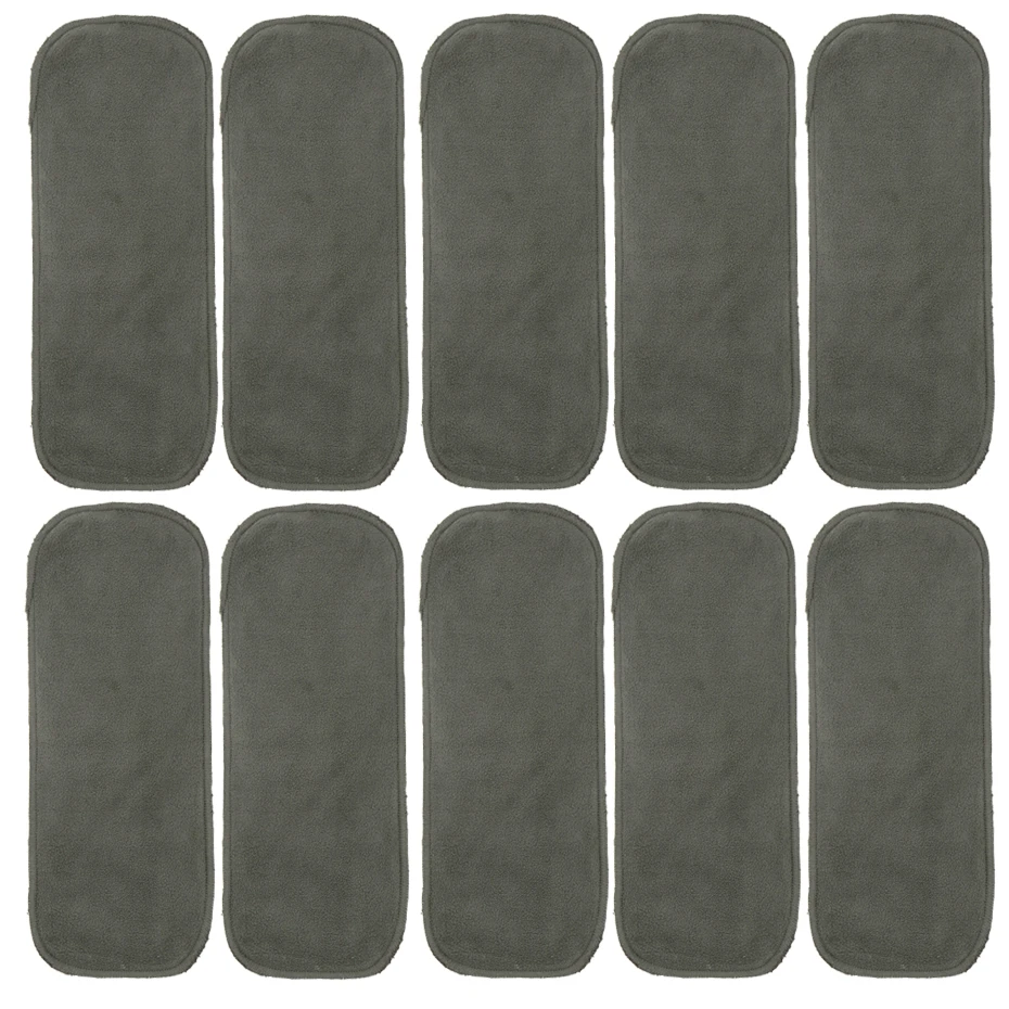 

MABOJ Cloth Diapers insert 10 Pieces Bamboo Charcoal Liner Inserts 4 Layers For Baby Cloth Diaper Nappy