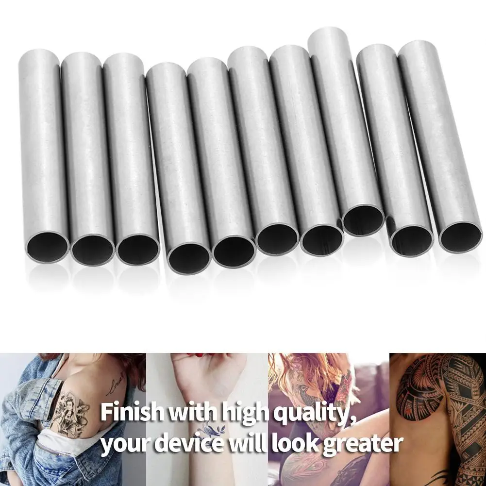 

10Pcs Tattoo Handle Pipe Grip Tip Back Needle Stem Machine Connection Tube Set