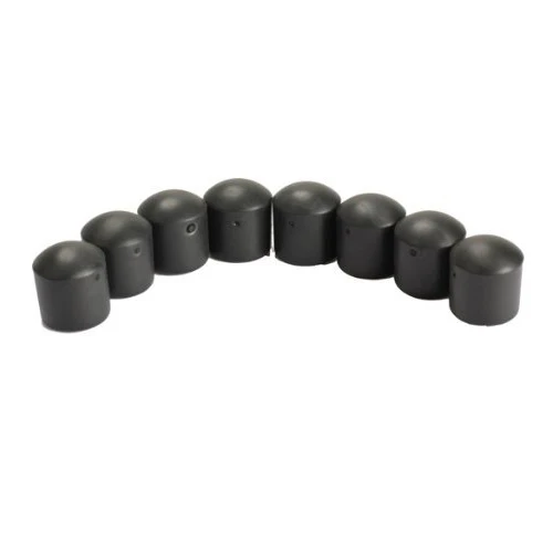ELOS-8Pcs 5/8 بوصة فووسبالل كرة القدم الجدول قضيب غطاء نهاية كاب مسابقة الأسود