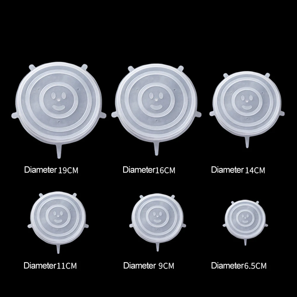 6 шт./компл. Кухня Еда силиконовый герметик чаша чашки крышки для кастрюли эластичные Чехлы Кухня хранения принадлежностей
