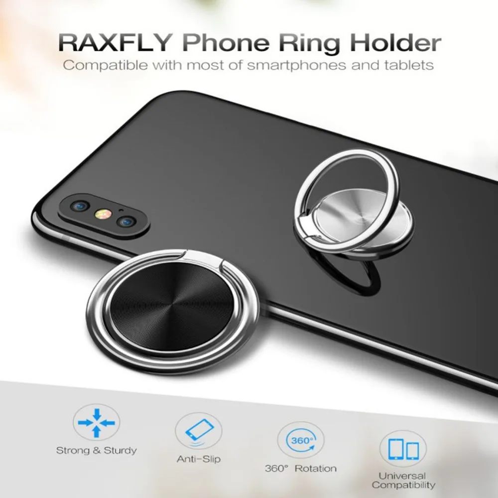 Metal Finger Ring Holder Phone Stand For Xiaomi mi8 SE Samsung s9 s8 s7 Cell Phone Mobile Ring Holder Finger Phone Ring Holders