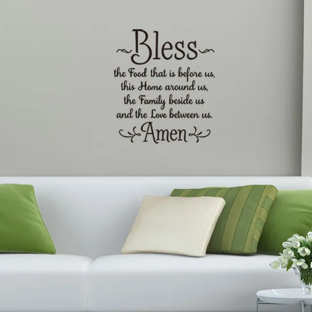 Zegenen Engels Brief Vinyl Citaat Muurstickers Woonkamer voor ... Zegenen Engels Brief Vinyl Citaat Muurstickers Woonkamer voor ...