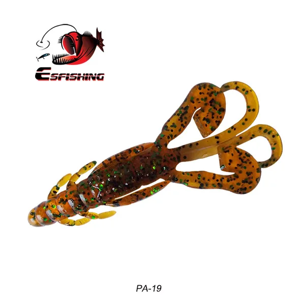 Esfishing Craw рыболовные приманки 6 шт. 9 см/6,2 г огромные щупальца рыболовные приманки для карпа Мягкая приманка для рыбалки Реалистичная креветка Isca Artificiais - Цвет: PA19