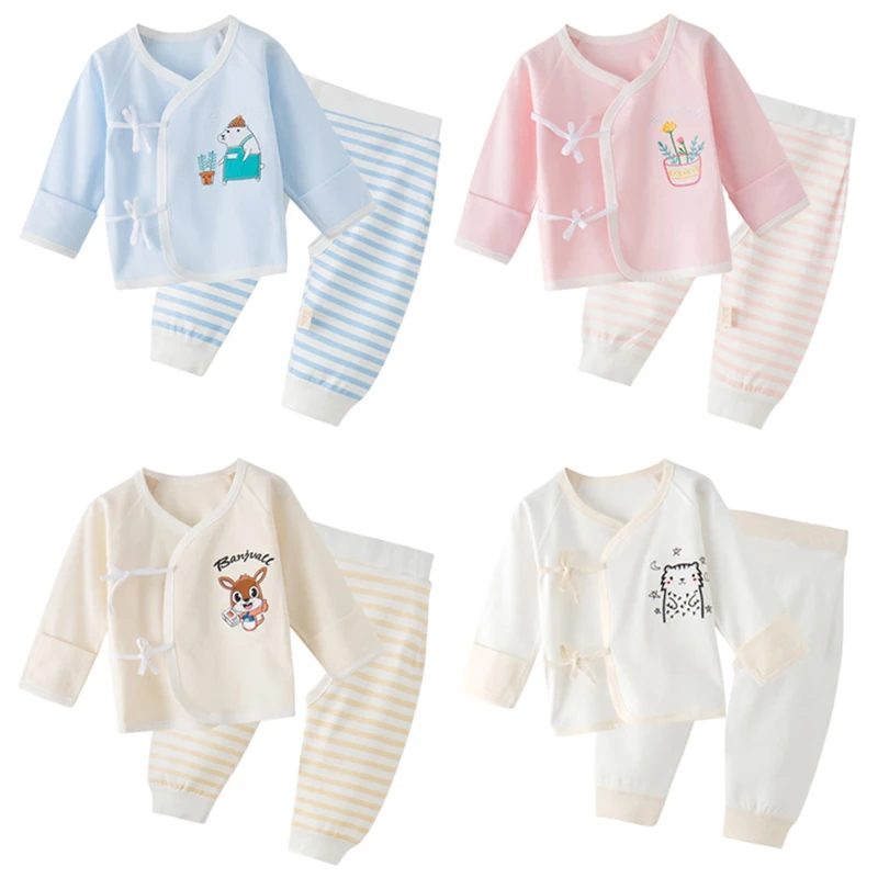

Fashion 0-9 Months Unisex Baby Clothing Set Cotton Infant Newborn Pajamas Underwear Suits Two-piece Suit Underwear Suits Gift