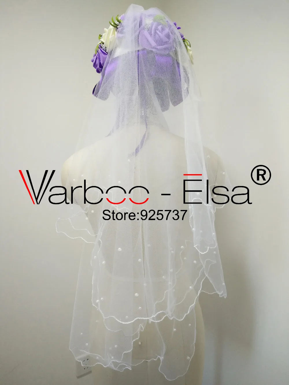 Фата свадебная двухслойная короткая жемчужная бежевая 2018|bridal veil|wedding bridal veilveil for