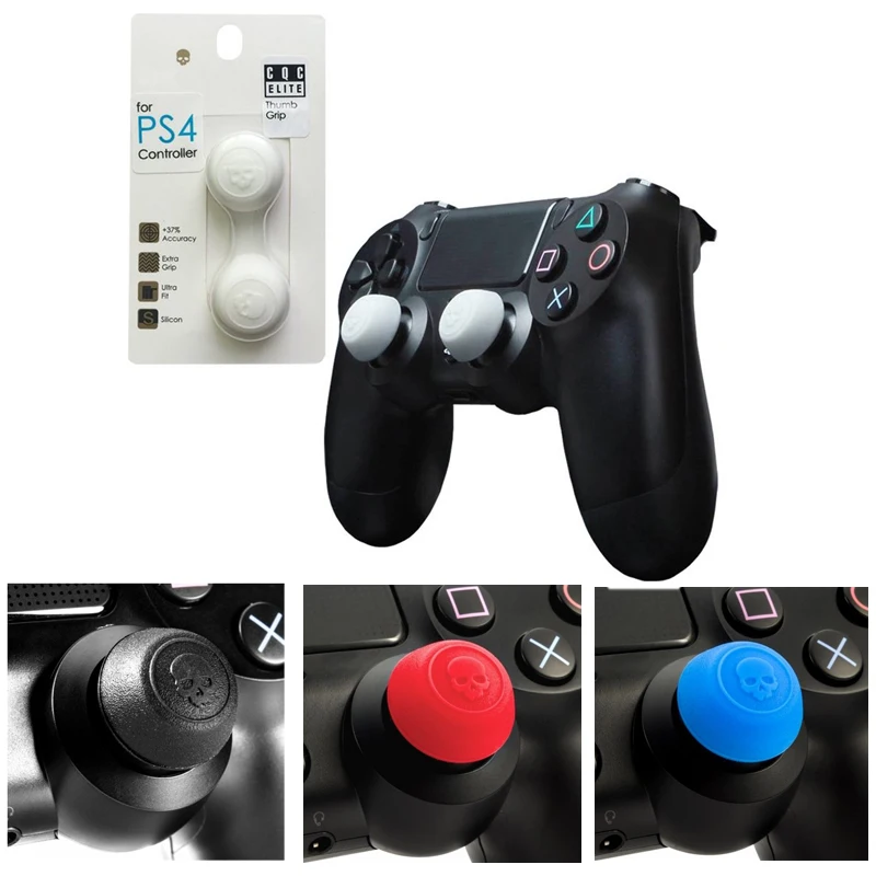 Silicone Analog Grips Thumb Stick Caps Cover For Sony Playstation 4 Controller Skull & Co. CQC Elite Thumbstick For PS4 Gamepad Silicone Analog Grips Thumb Stick Caps Cover For Sony Playstation 4 Controller Skull & Co. CQC Elite Thumbstick For PS4 Gamepad