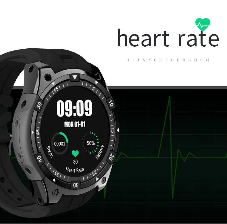 MTK6580 3G Internet Heart Rate Smart Watch with GPS WIFI SIM Card Call Camera Smartwatch for Watch Video Play Game Best Gift