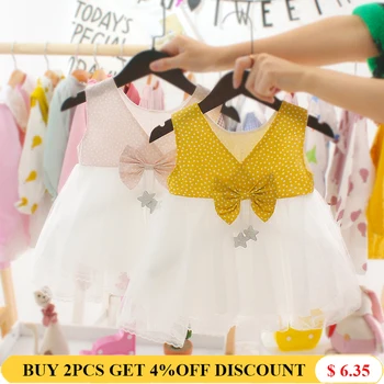 

2019 Fashion Cute Princess Baby Pink Dress Newborn Baby Girl Dress For Girl 1year Birthday Dress Infant Clothing Toddler Dresses
