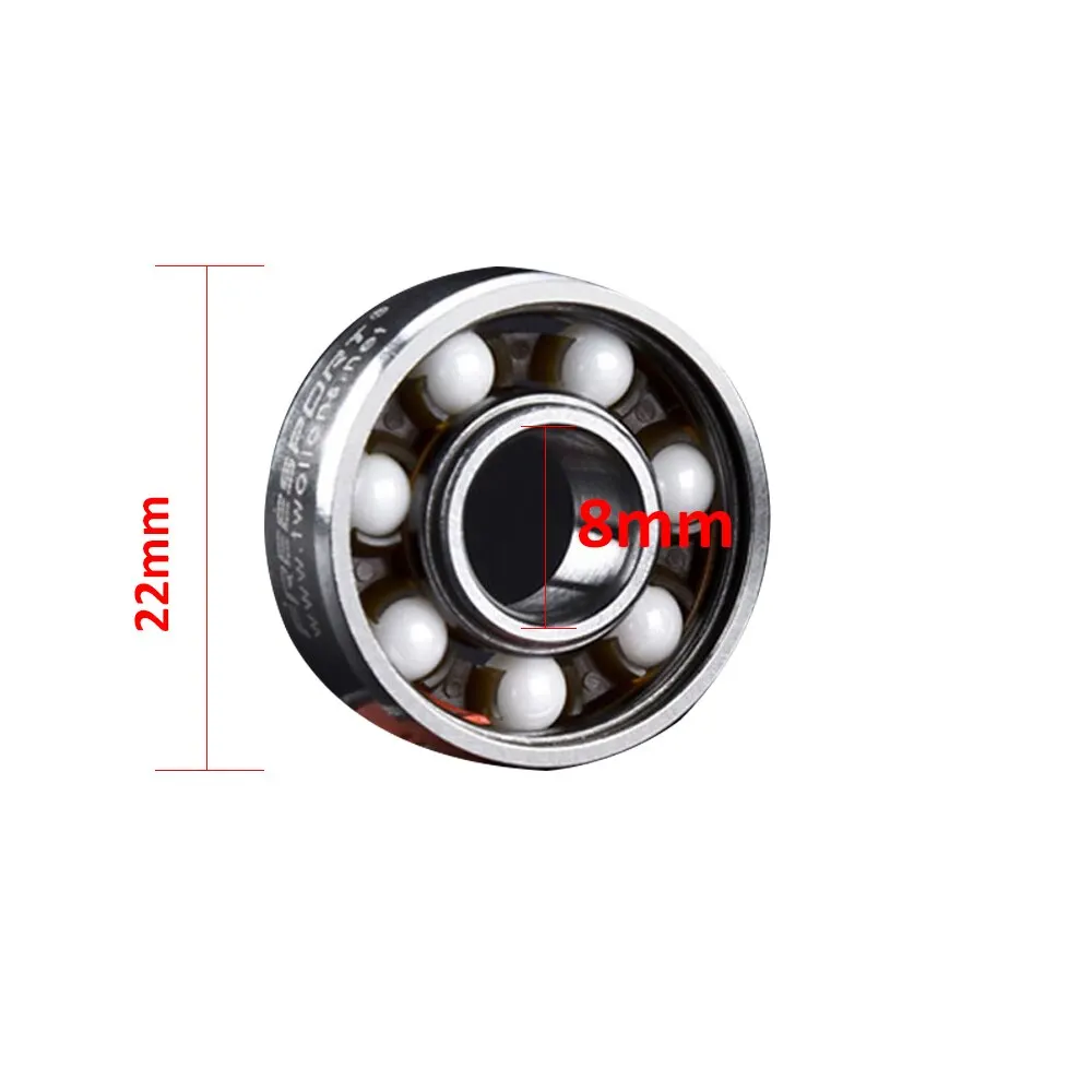 Freesport 8Pc Super Fast Skates Bearing Generic Hybrid Ceramic Bearing Skateboard Roller Skating Wheels Bearings 608 Accessories