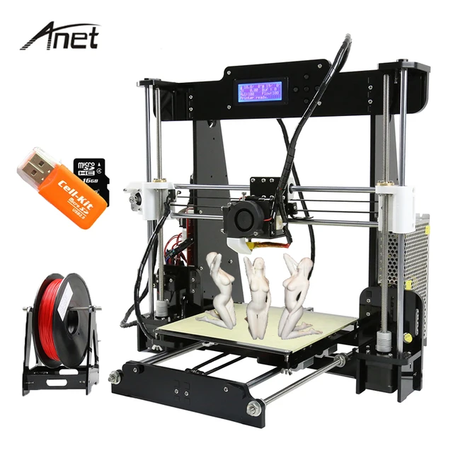 Modest Anet A8 High Precision 3D Printer Reprap Prusa i3 Print DIY 3D Printer Kit With Aluminum HotBed+ 10m Filament +8G SD Card+Tools