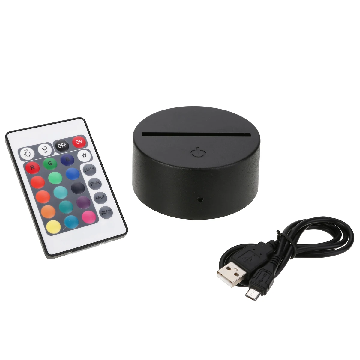 3D Led Lamp Base Night Light USB Touch 15 Colors Change Lamp Holder Lighting Fixture Replacement Table Bases With Remote Control