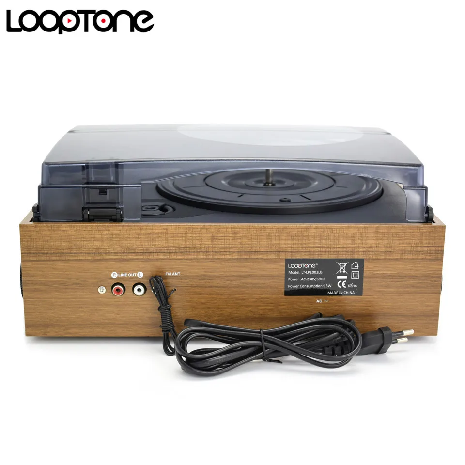 LoopTone 3 скоростной Bluetooth проигрыватель для виниловой записи встроенный динамик