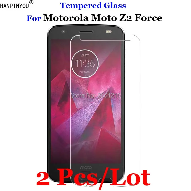 2 шт./лот для Moto Z2 Force закаленное стекло 9H Премиум Защитная пленка экрана Motorola / Z 2nd