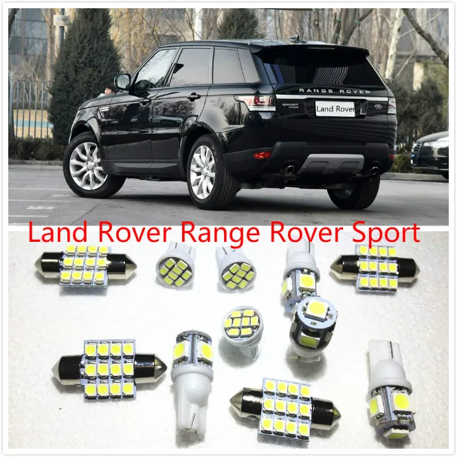 11 set White LED Lights Interior Package T10 & 31mm Map Dome For Land