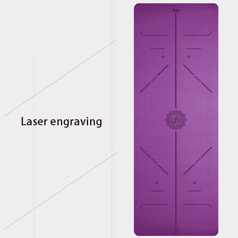 

Non Slip TPE Yoga Mat with Carry Strap for Pilate Gymnastics Bikram Meditation Towel- High Density Thick 6mm Durable