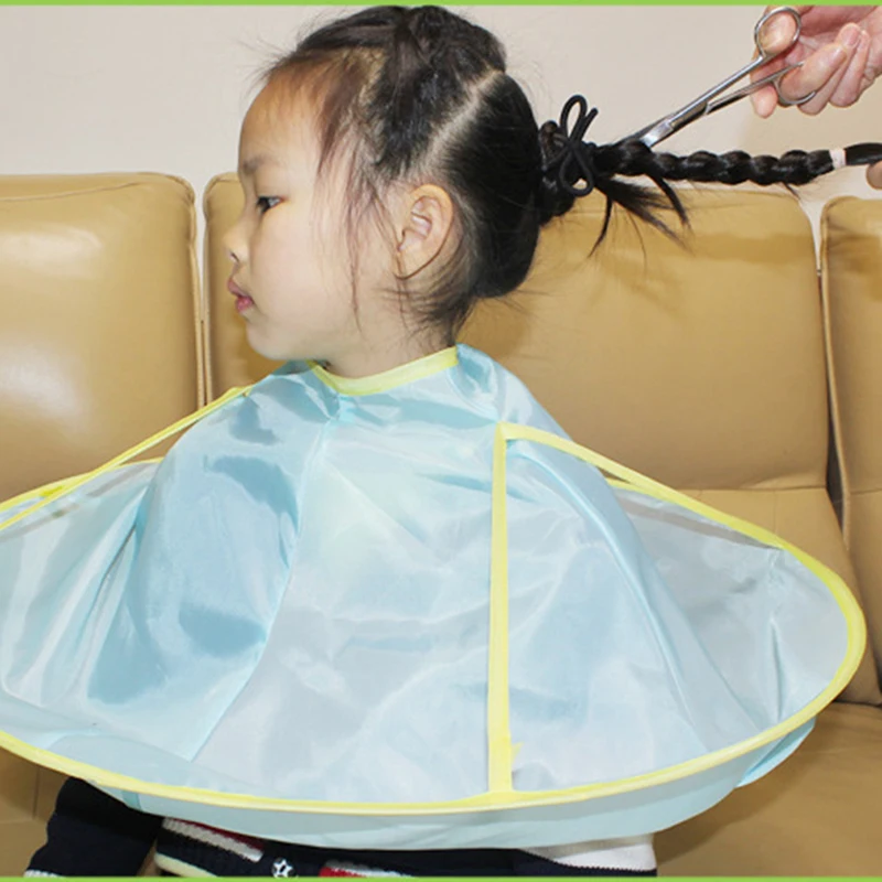 Kids Hair Cutting Cape Hairdresser Styling Salon Waterproof Cloak Haircut Hairdresser Gown Clothing Apron For Children