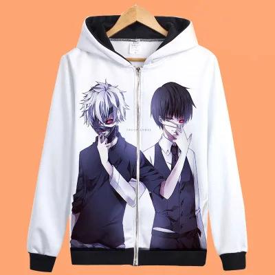 Новинка толстовка с капюшоном В Стиле Аниме Tokyo Ghoul Kaneki Ken куртка на