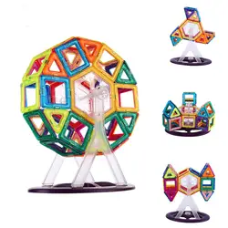 Магнитный дизайнерский блок 120 шт 190 шт строительные модели игрушки Светящиеся комплекты пластиковых моделей Развивающие игрушки для