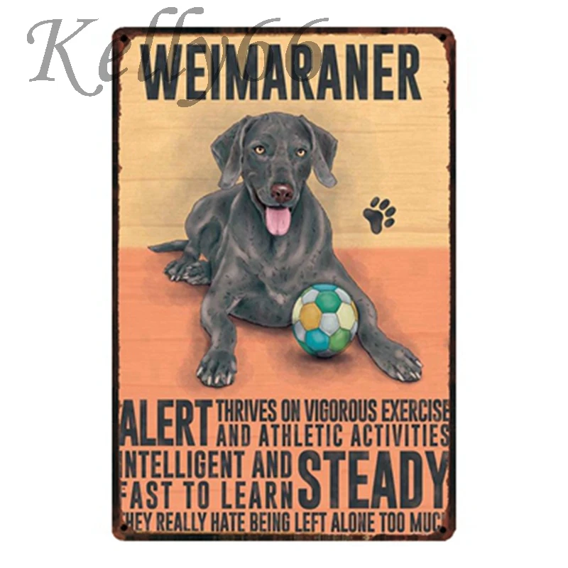 

[ Kelly66 ] WEIMARANER Metal Sign Tin Poster Home Decor Pet Store Wall Art Painting 20*30 CM Size y-1627