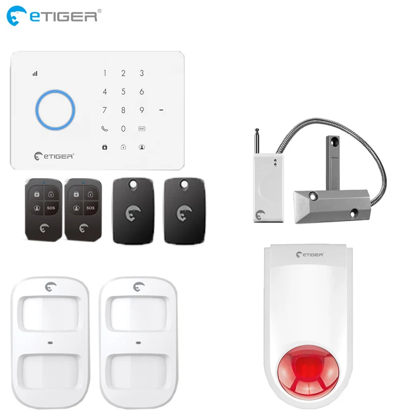 Etiger S3B Smart Home SIM GSM Home Security Alarm System APP Remote Control Auto-dial Etiger S3B Smart Home SIM GSM Home Security Alarm System APP Remote Control Auto-dial