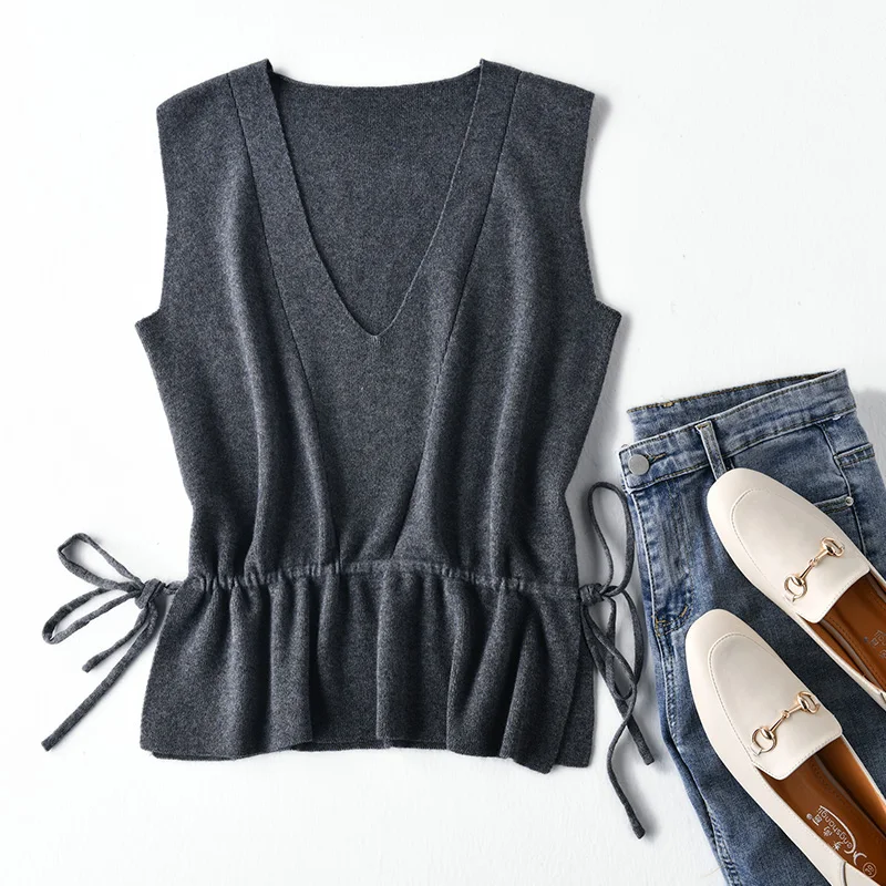 new sweater vest women fine wool material sleeveless sweater V collar pullover female fashion vest sweaters new sweater vest women fine wool material sleeveless sweater V collar pullover female fashion vest sweaters