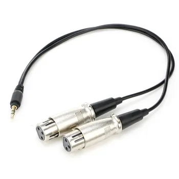

Mouriv CMX-A2 1/8 inch TRS to Dual XLR Female Y-Adapter Cable, 3.5mm Mini Jack Stereo Male to 2 XLR Female Interconnect