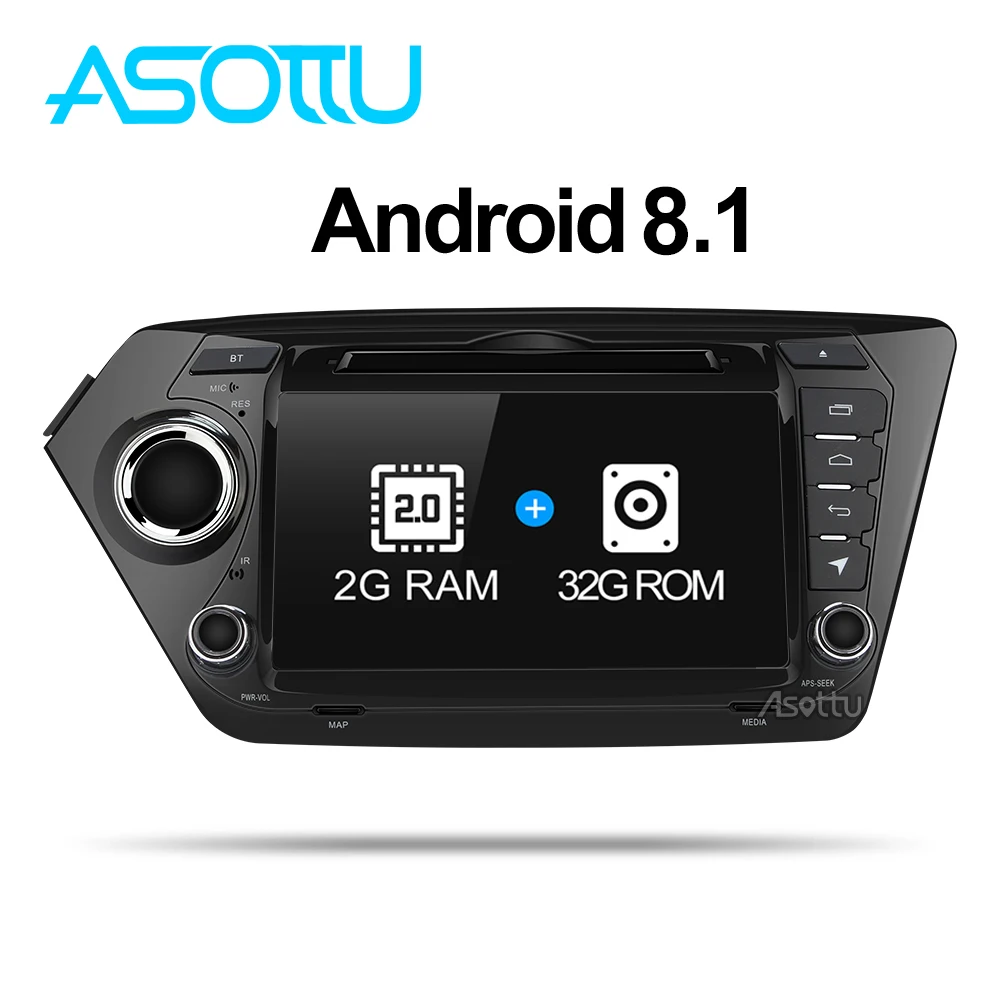 Asottu ZK28060 г 2 г+ 32 г android 7,1 автомобиль dvd gps плеер автомобиля Радио gps навигация видео плеер для Kia rio k2 автомобильный мультимедийный плеер