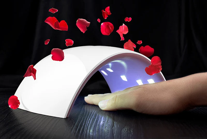 LED 24W Gel Nail Dryer Machine White Light Profession UV Lamp Fit All Nail Polish Art Tools 8