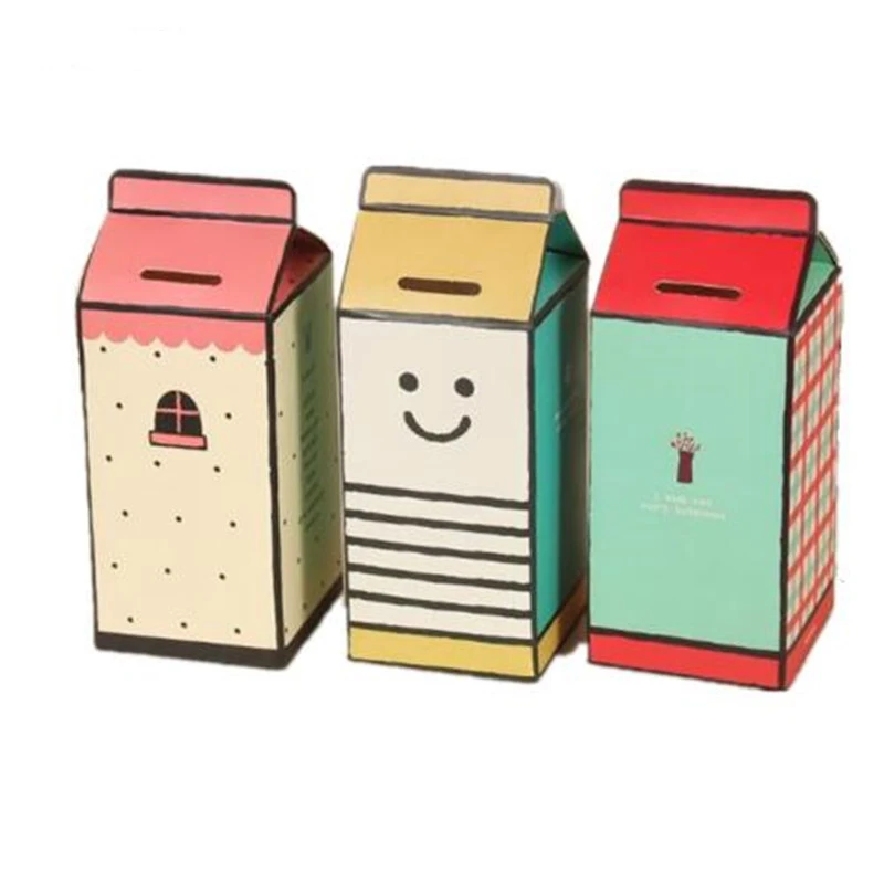 Cfen の Diy の貯金箱貯金箱 のミルクの箱状紙保存箱 硬貨収納ボックス 1pc Money Box Piggy Bank Moneybank Money Aliexpress