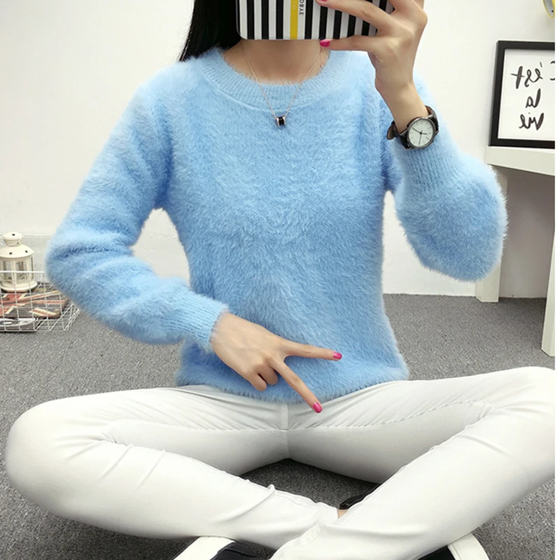 Pull Femme Christmas Sweater Blusas De Inverno Feminina 2017 Korean Knitted Oversized Sweater Women Jumper Mohair Pullover Pink Pull Femme Christmas Sweater Blusas De Inverno Feminina 2017 Korean Knitted Oversized Sweater Women Jumper Mohair Pullover Pink