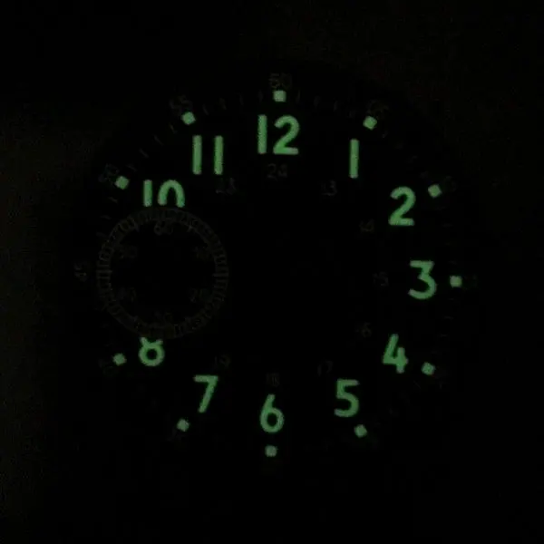 38 9 мм черный циферблат зеленые отметки luminnous fit eta 6497 механизм мои часы двойной
