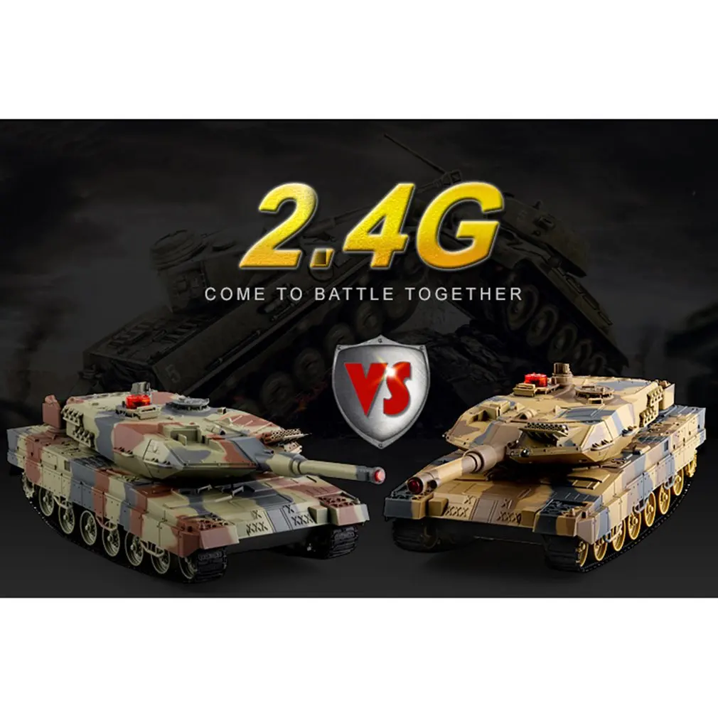 516-10 1/24 RC Tank Crawler IR Remote Control Toys Simulation Infrared RC Battle Tank Toy RC Car gifts for kids toys for boys