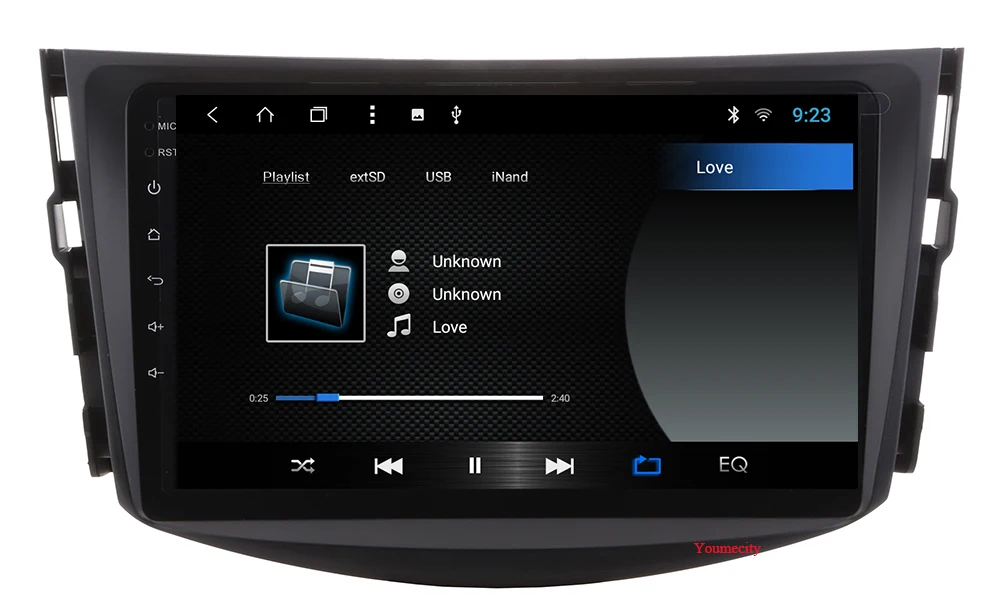 Автомобильный dvd-плеер Youmecity Android 9,0 для Toyota RAV4 Rav 4 2007 2008 2009 2010 2011 2 din 1024*600 gps навигация wifi Восьмиядерный