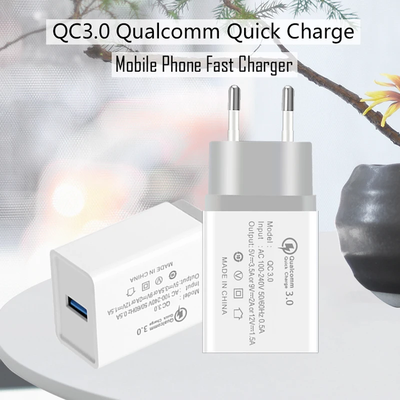 QC 3,0 быстрое зарядное устройство 5 В/2,4 А для samsung Xiaomi huawei Универсальный адаптер быстрой зарядки для смартфонов ЕС зарядное устройство s для iPhone X Xs 8