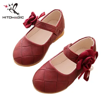 

HITOMAGIC Baby Girl Shoes With Flower Pink Casual Leather Spring Child Girl Shoe Children's Shoes For Girls Princess Dance Size