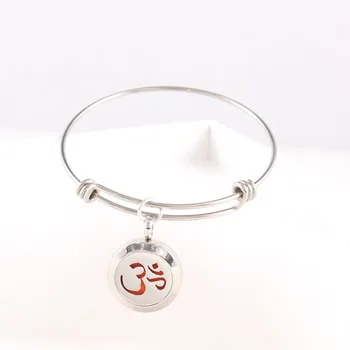 

New Yoga Design Silver Aromatherapy Diffuser Locket Bangle 20MM twist off locket bracelet Essential oil diffuser Locket Bracelet