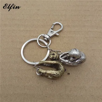 

Elfin Wholesale 2017 Trendy 3D Baby Sloth Key Chains Fashion Animal Pet Memorial Jewellery Sloth Key Rings